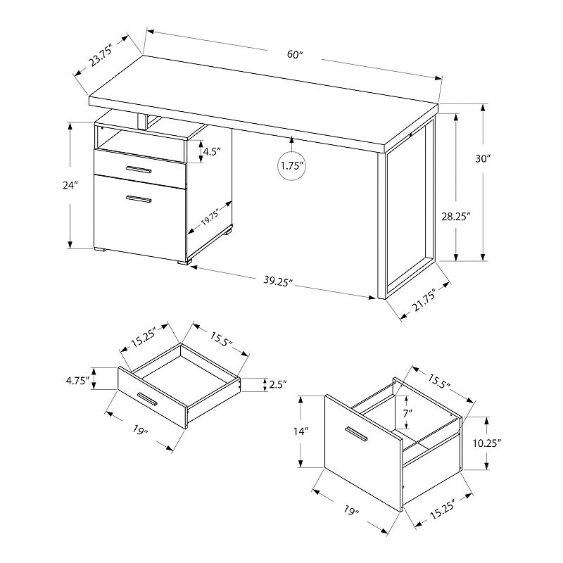 Monarch 60-in. Computer Desk