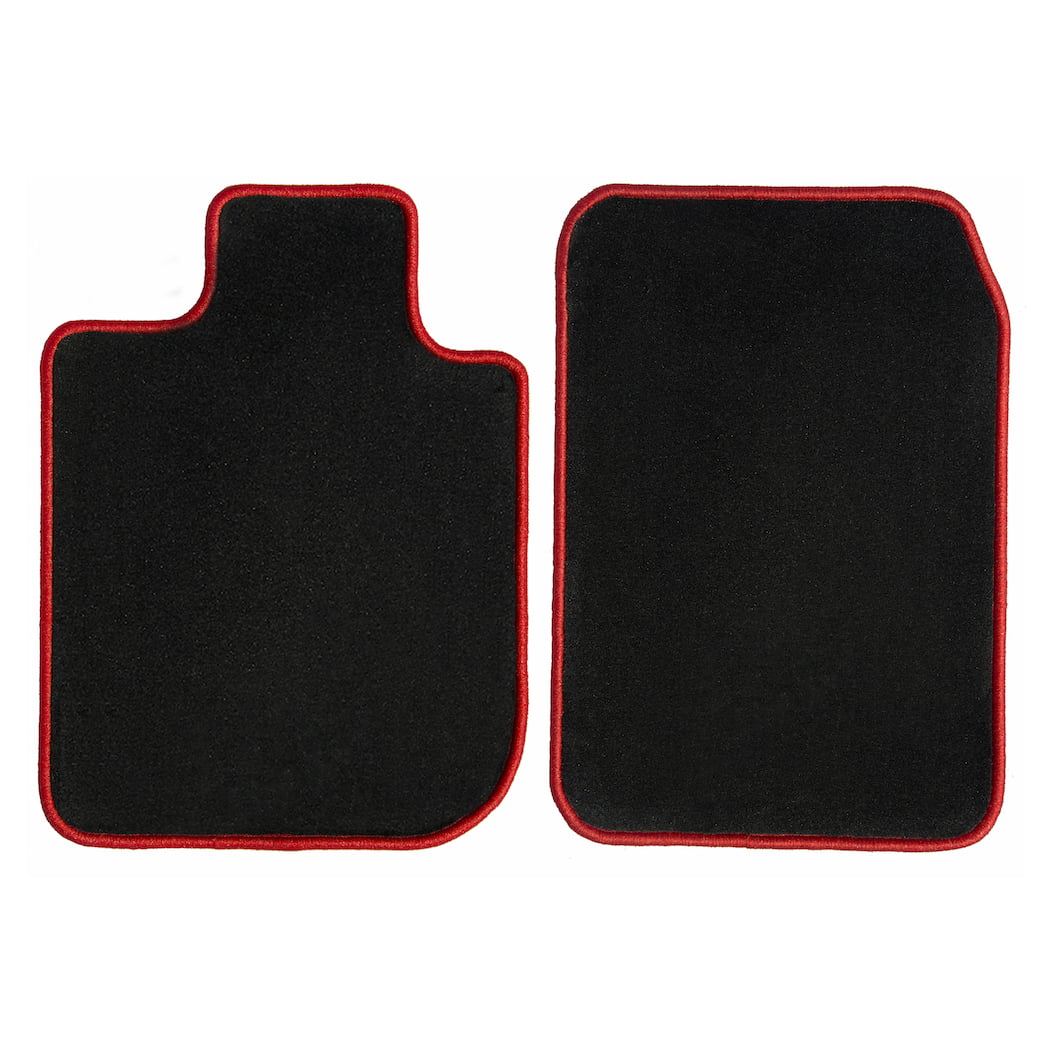 GGBAILEY Ford Fusion Black with Red Edging Carpet Car Mats / Floor Mats， Custom Fit for 2013， 2014， 2015， 2016， 2017， 2018， 2019， 2020 - Driver and Passenger Mats