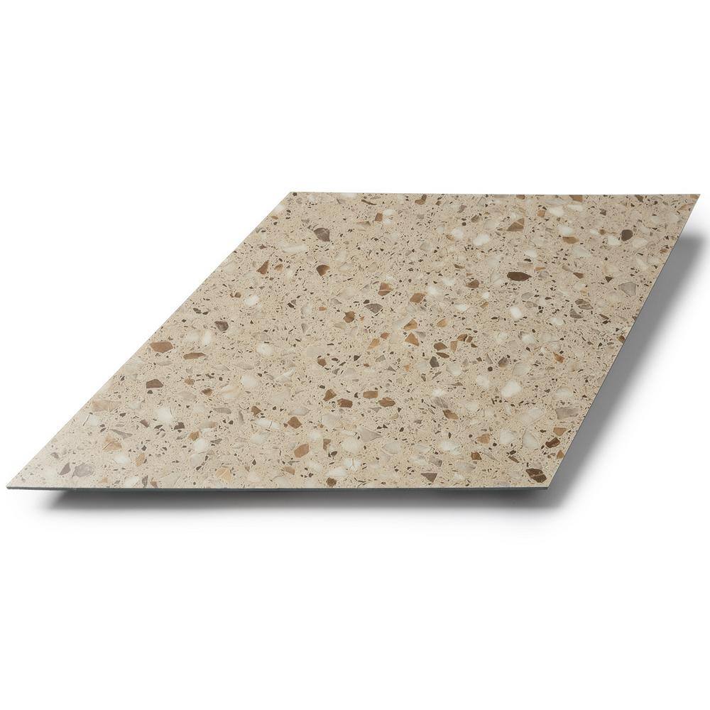 Lucida Surfaces MosaiCore Desert Rock 28 MIL x 9.75 in. W x 17 in. L Glue Down Waterproof Vinyl Tile Flooring (15.2 sqftcase) SC-4255