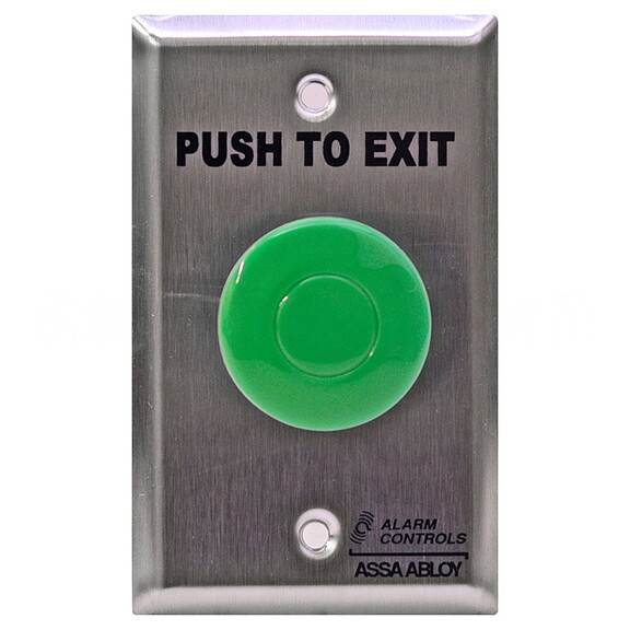 Alarm Controls TS 14 1 1/2 Green Mushroom Button ...