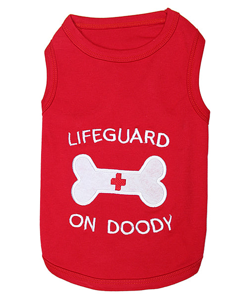 Parisian Pet Dog Clothes LIFEGUARD ON DOODY T-Shirt