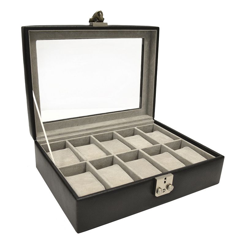 Royce Leather Debonair 10-Slot Watch Box