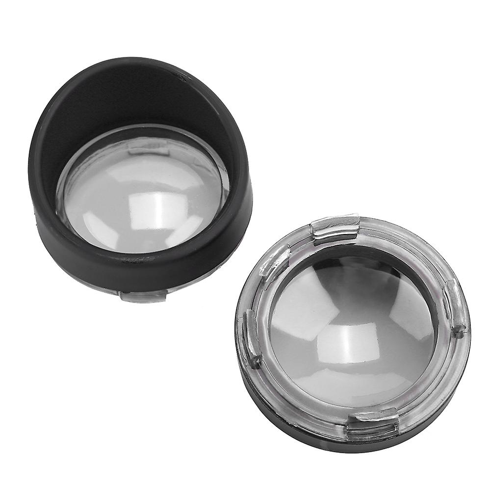 2pcs Abs Turn Signal Light Lens Lamp Cover Bezels Motorcycle Accessoryblack And White