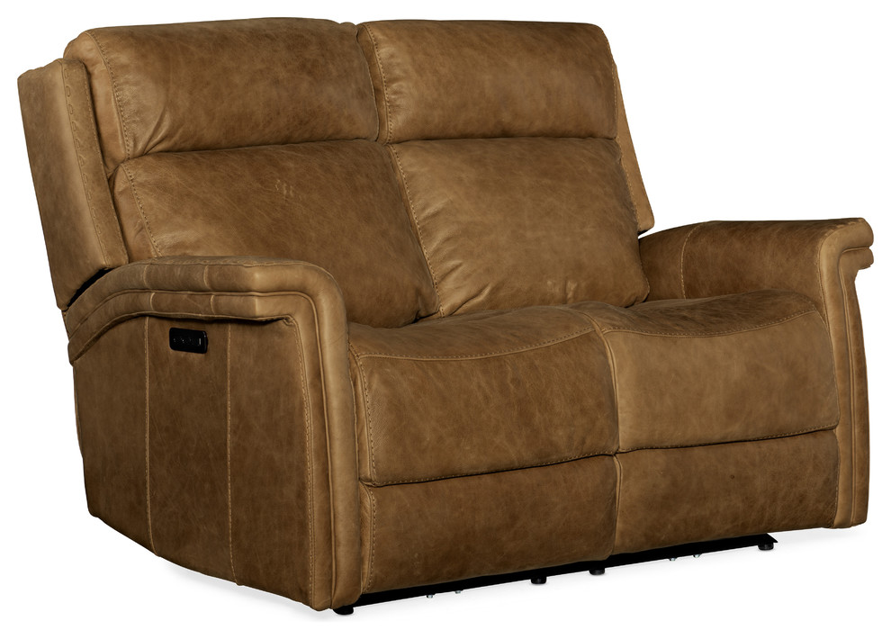 Poise Power Recliner Loveseat With Power Headrest   Transitional   Loveseats   by Hooker Furniture  Houzz