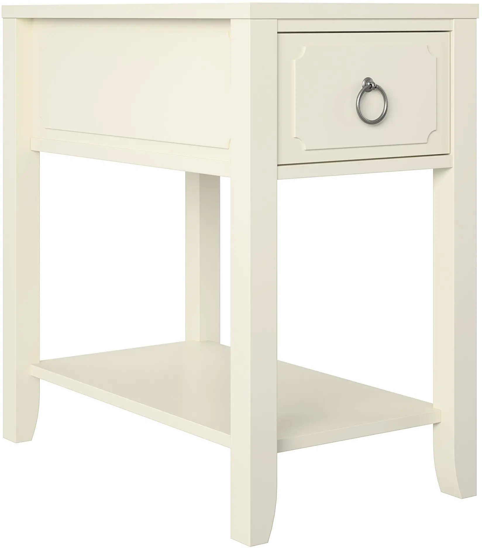 Majesty White Narrow Side Table