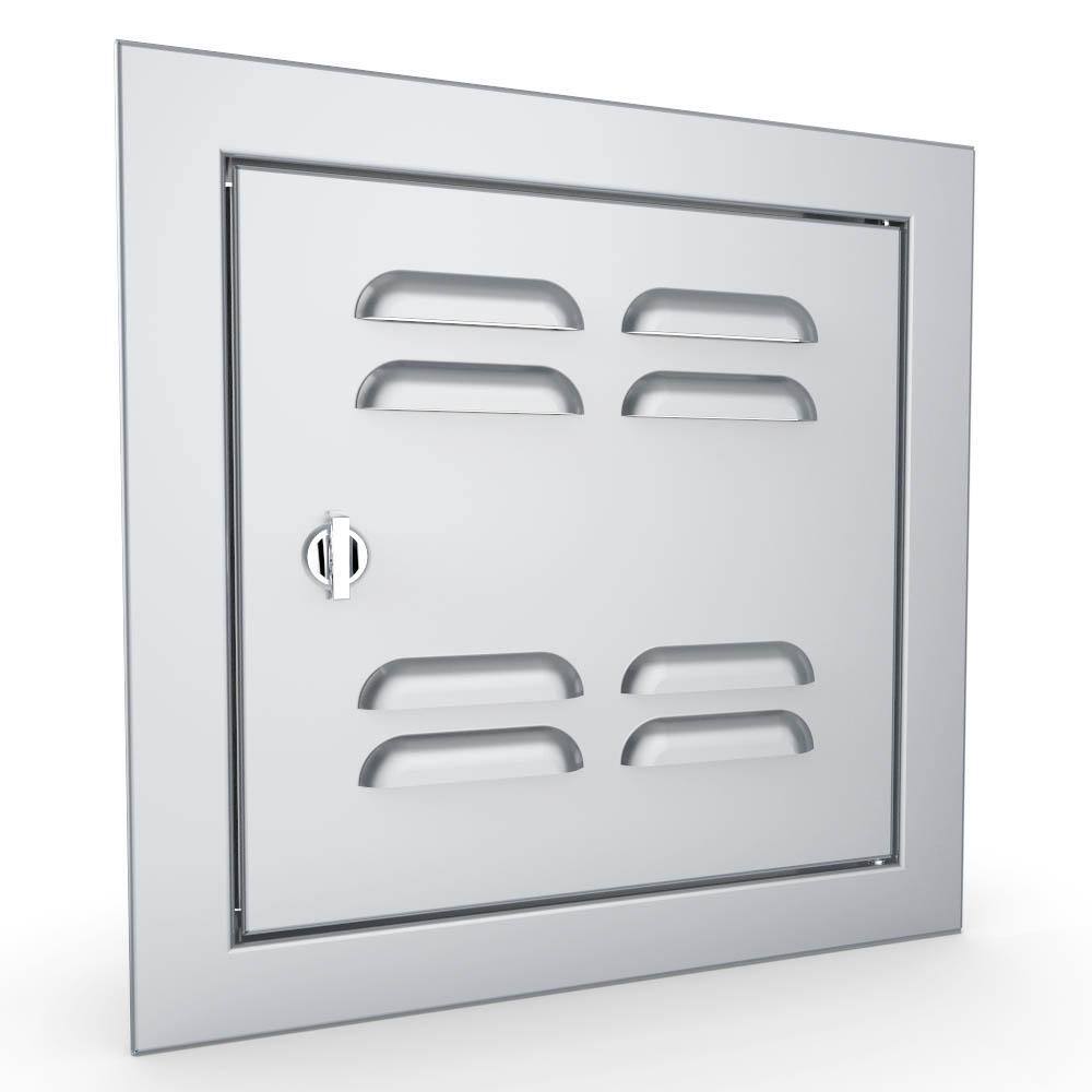 Sunstone Signature Series 12 in. x 12 in. 304 Stainless Steel Right Swing Vented Door BA-VSDR12