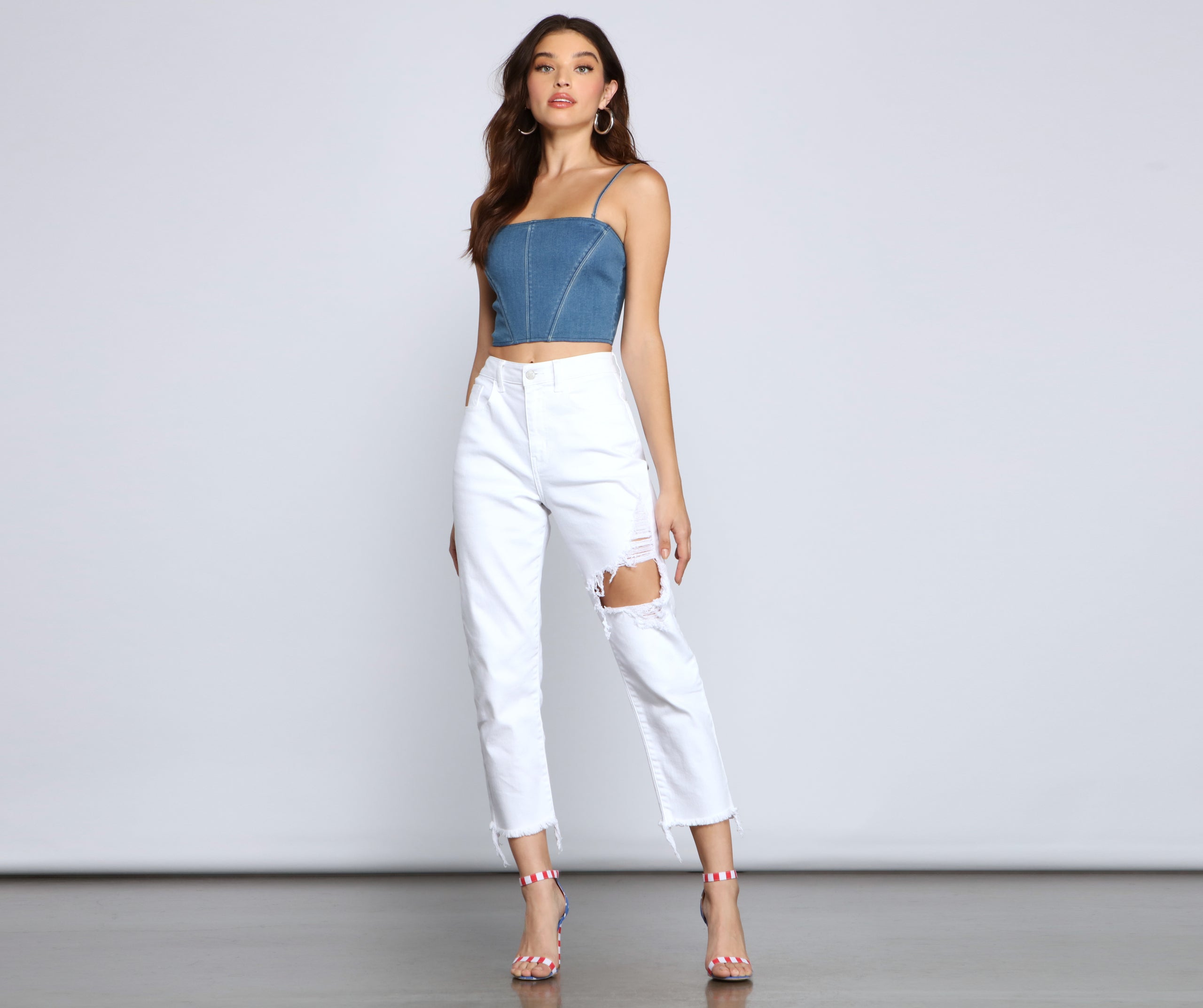 Classic Staple Denim Corset Top