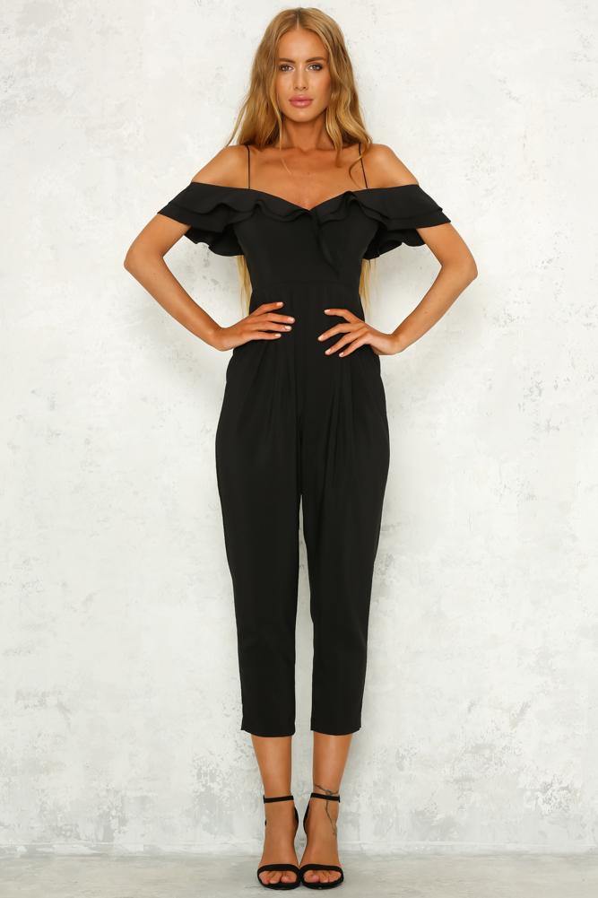 Long Distance Love Jumpsuit Black