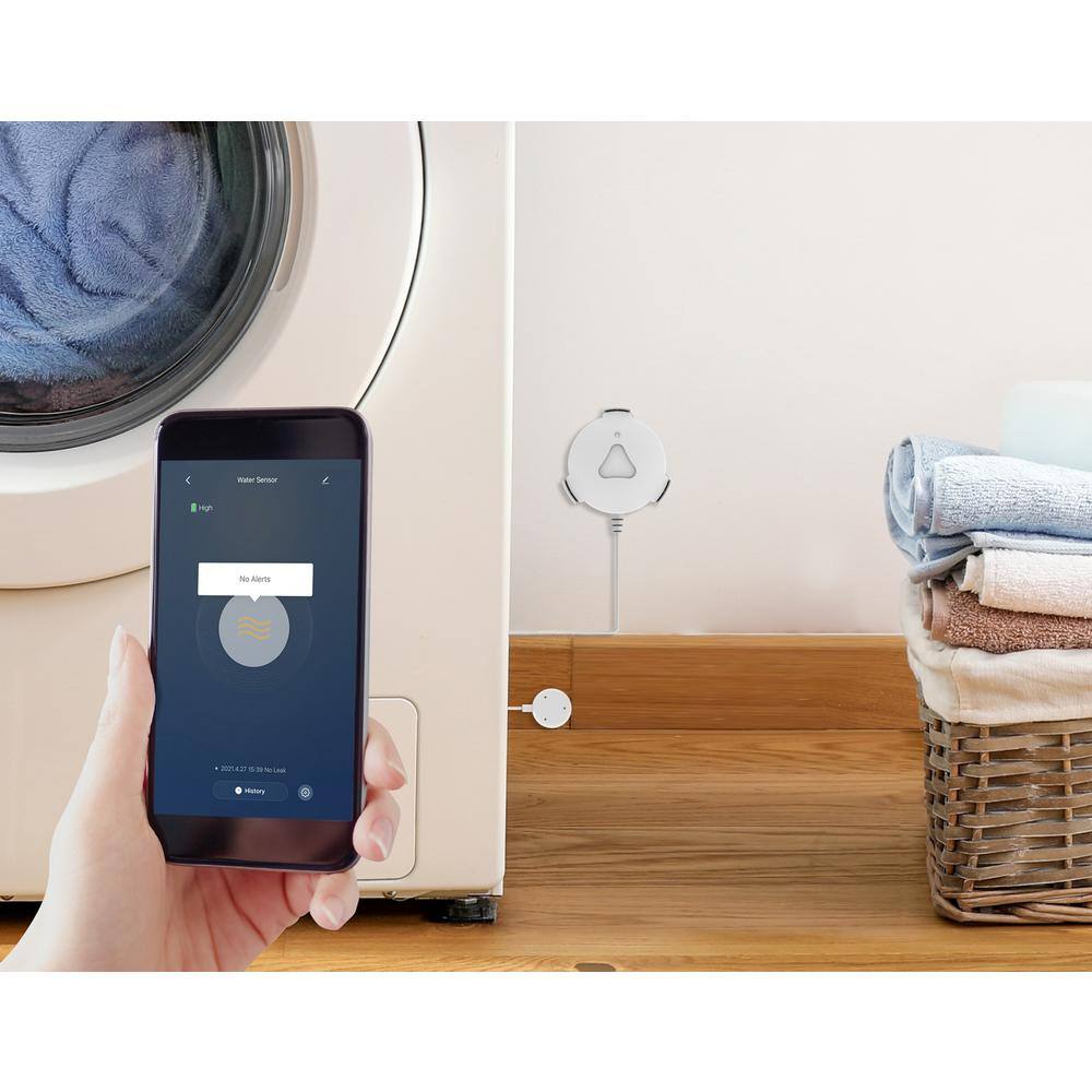 Feit Electric Battery-Powered Smart Home Wi-Fi Connected Wireless Water Sensor No Hub Required (3-Pack) H2OWIFI3