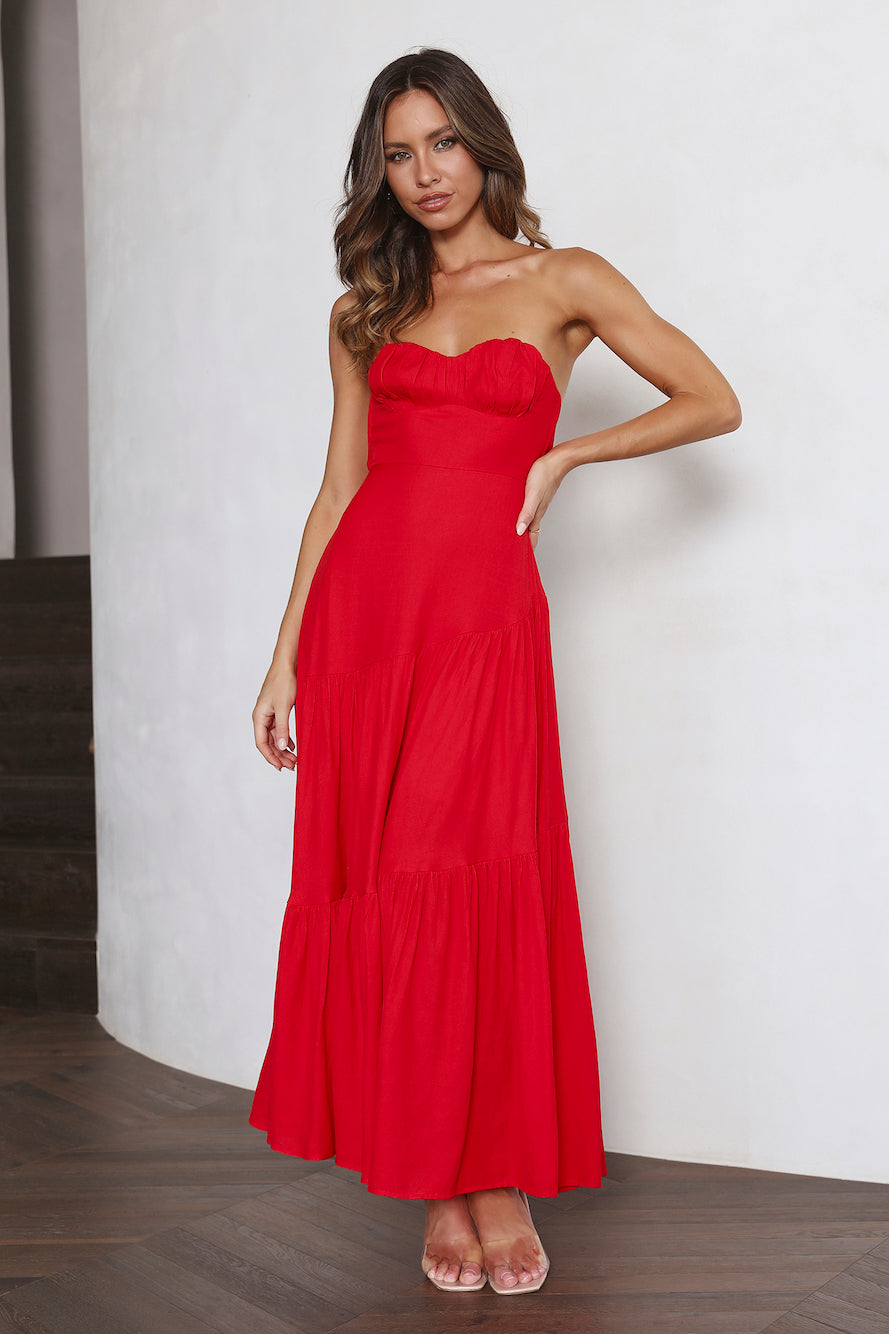 Daydream Look Maxi Dress Red