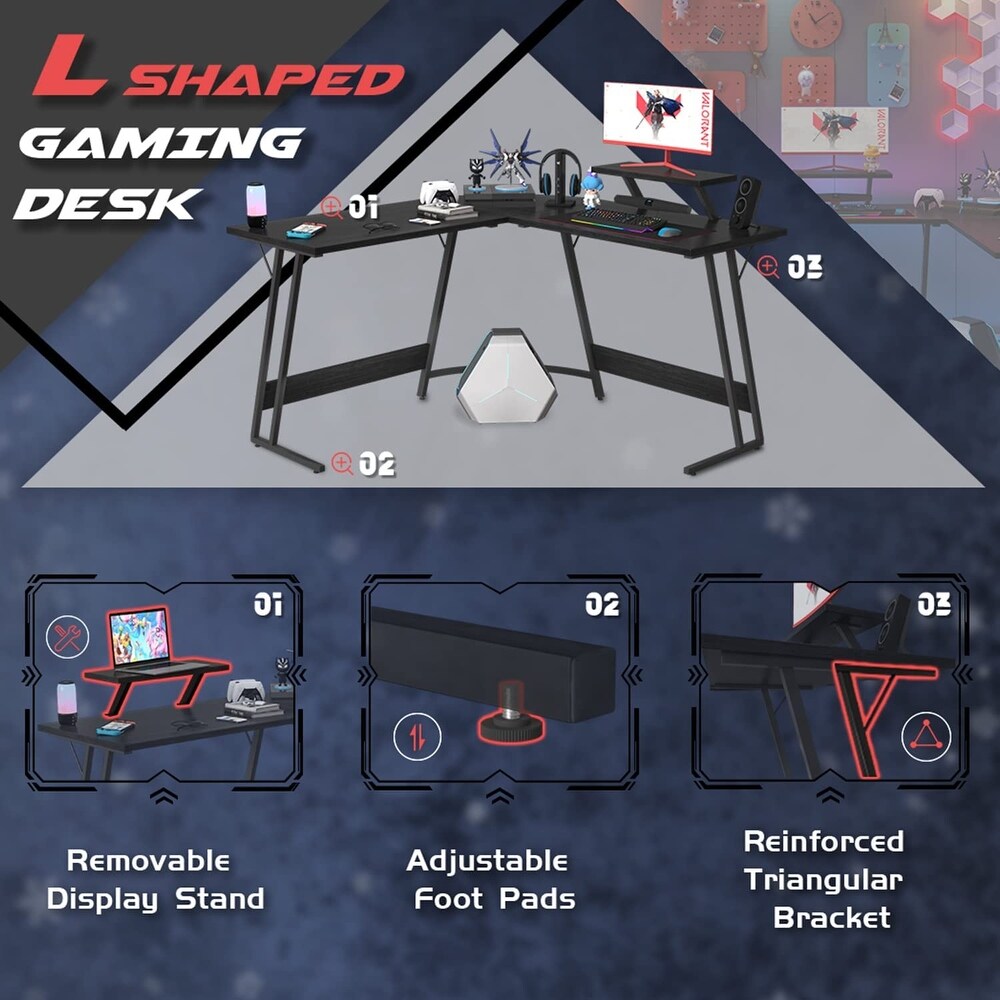 Homall L Shaped Gaming Desk Computer Corner Desk Pc Desk Table