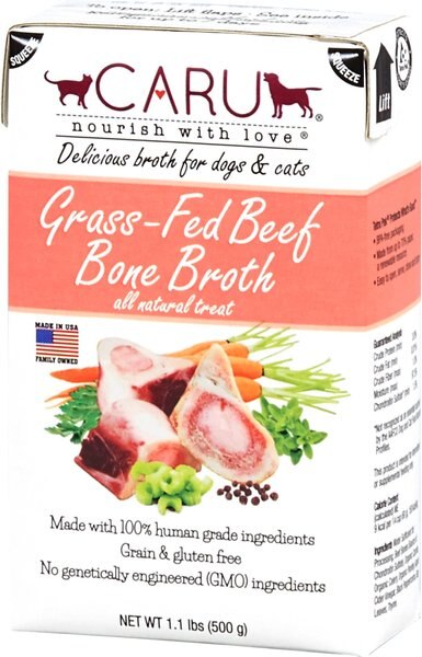 Caru Grass-Fed Beef Bone Broth Human-Grade Dog and Cat Wet Food Topper