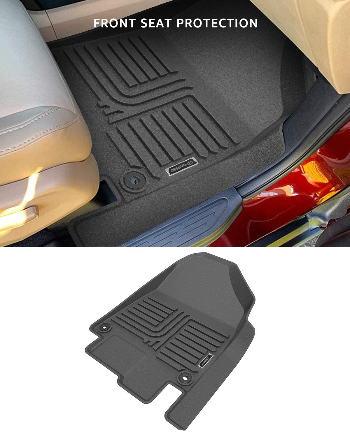 Dacalo Car Floor Mats ，All Weather Twice Thicker Durable TPE ，Fits 2018-2021 Honda Odyssey