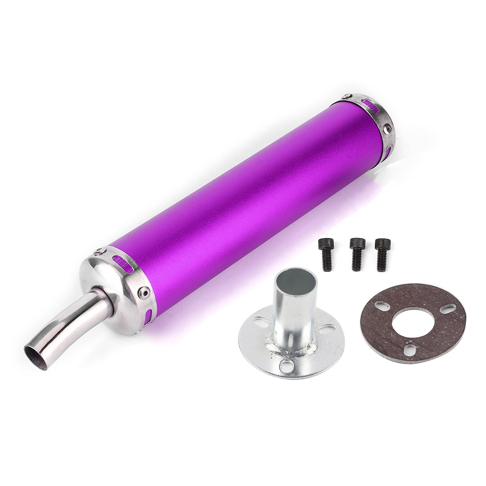 Stainless Steel Exhaust Muffler Silencer 20mm/0.8in Modified Parts For 2 Stroke Motorcyclepurple