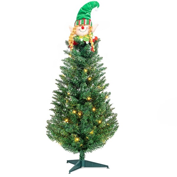 3Ft 129 Branches with Santa Claus Decorated Christmas Tree