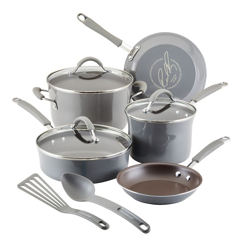 Rachael Ray Cucina 10-pc. Porcelain Enamel Nonstick Cookware Set