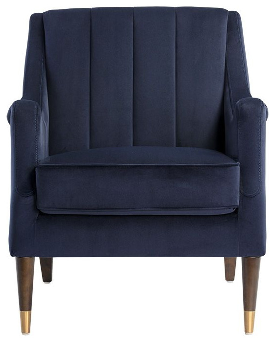 Patrice Lounge Chair  Abbington Navy   Midcentury   Armchairs And Accent Chairs   by Sunpan Modern Home  Houzz