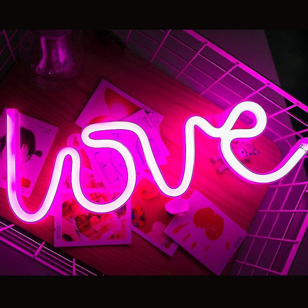 Love Neon Signs， Led Neon Light For Party Supplies， Girls Room Decor