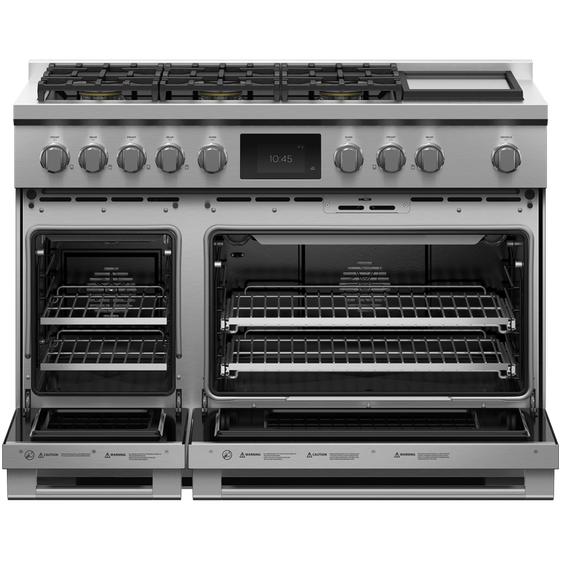 Fisher & Paykel 48-inch, Freestanding Dual Fuel Range with True convection Technology RDV3-486GD-N