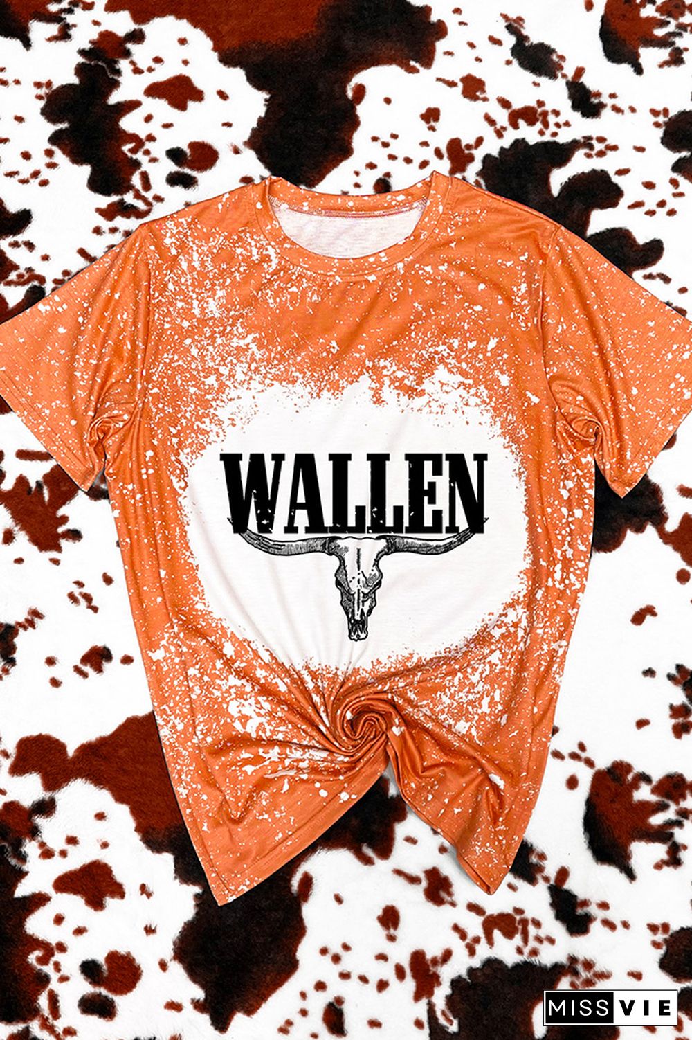 Wallen Bull Skull Bleached Graphic Tee