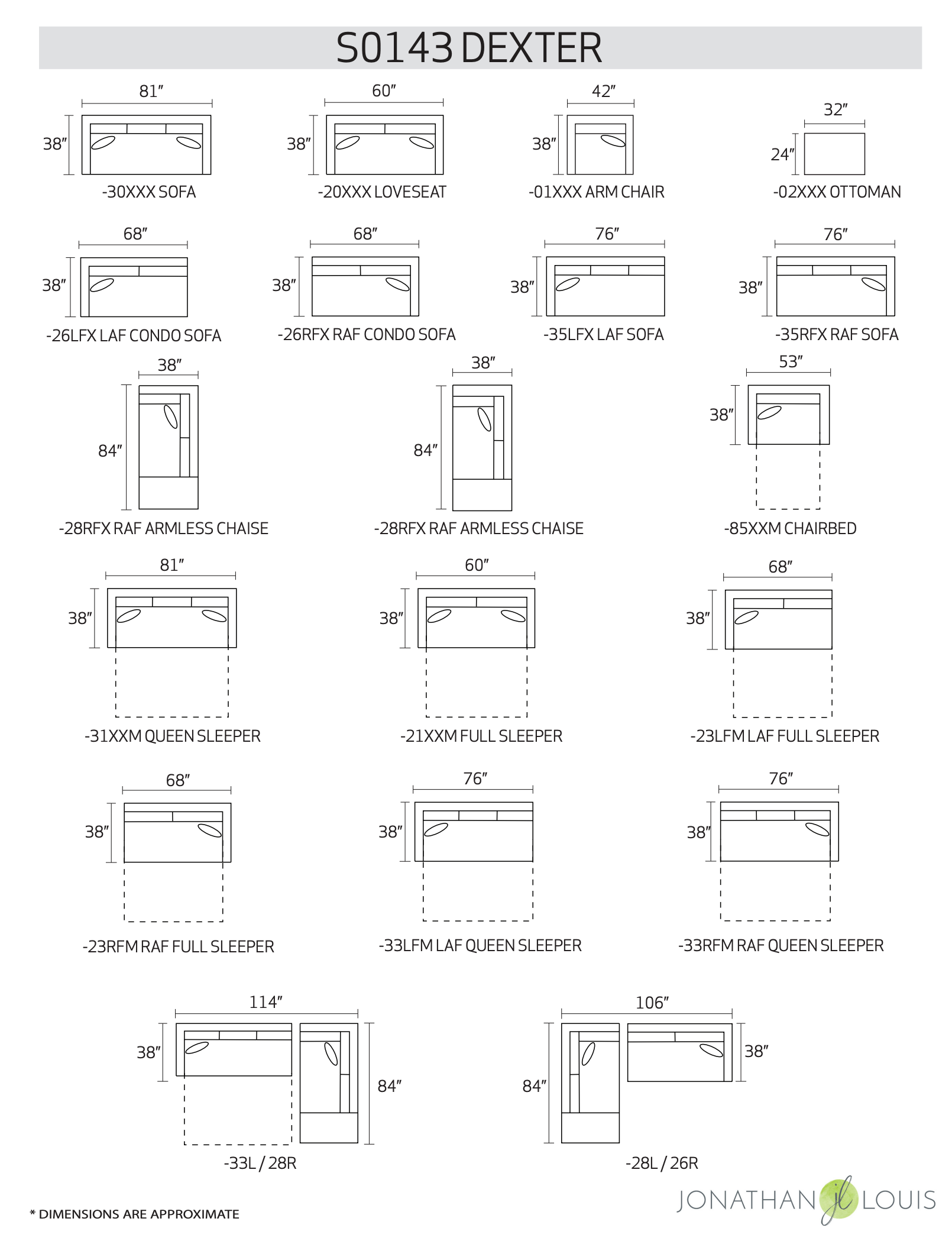 DEXTER QUEEN SLEEPER SECTIONAL WITH STORAGE