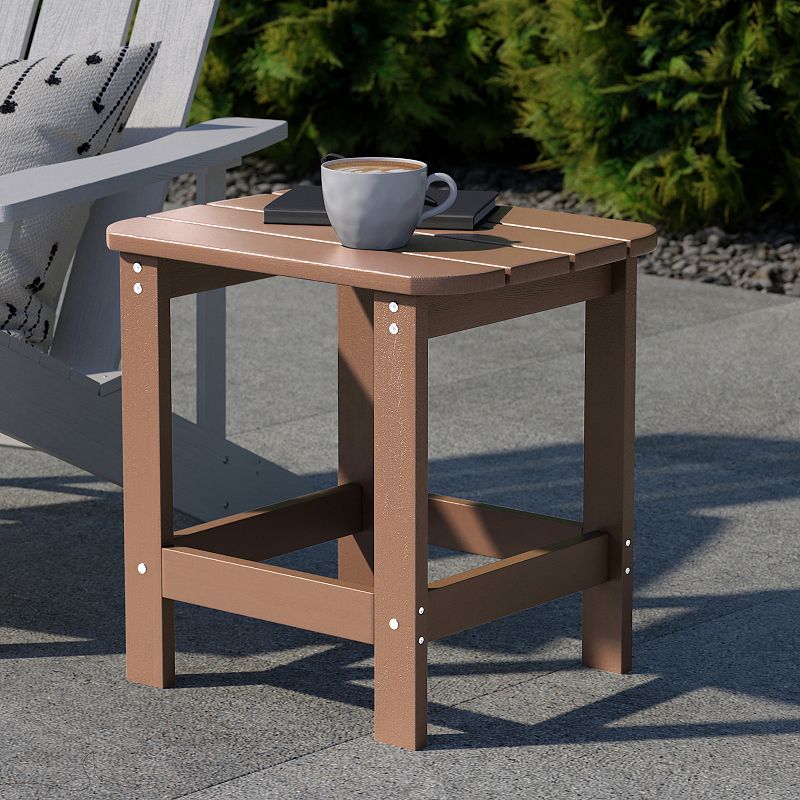 Flash Furniture Charlestown All-Weather Adirondack Side Table