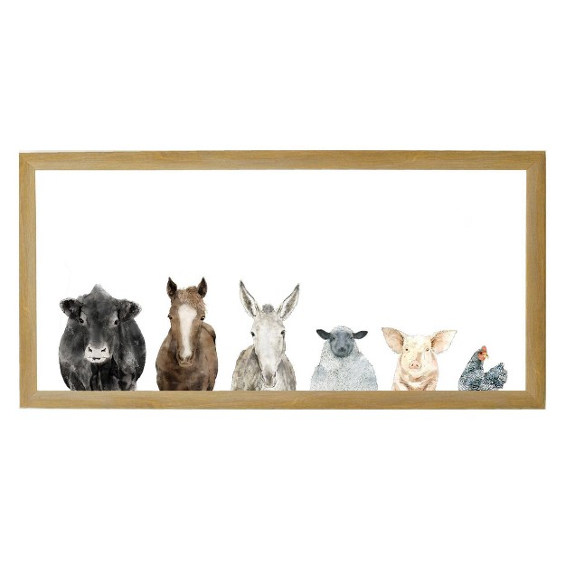 X 14 quot Farm Animals Art Board Rustic Brown Petal Lane