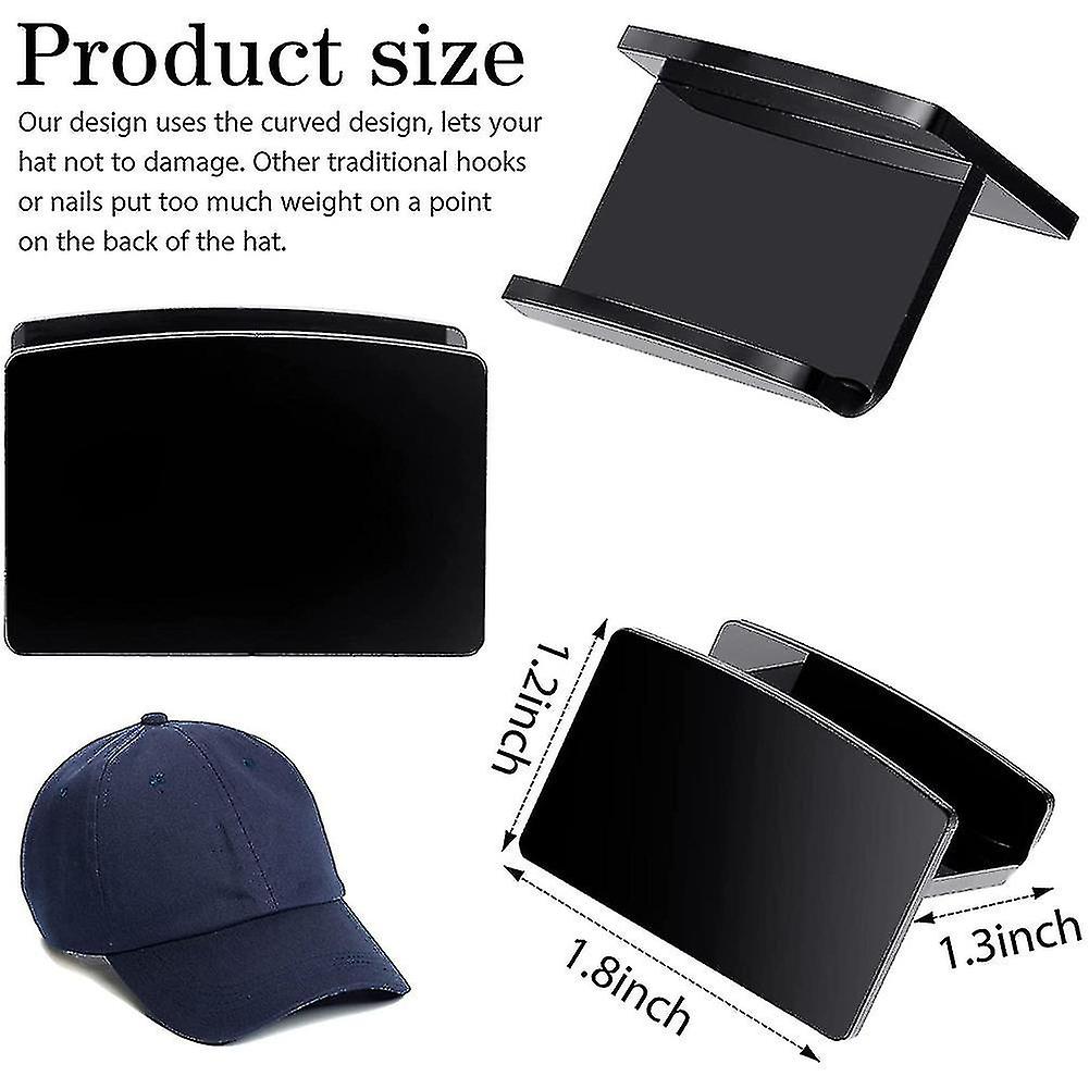 12 Pieces Hat Rack Hat Holder Organizer For Wall Hats Hanger Adhesive Hat Hooks Baseball Cap Displa