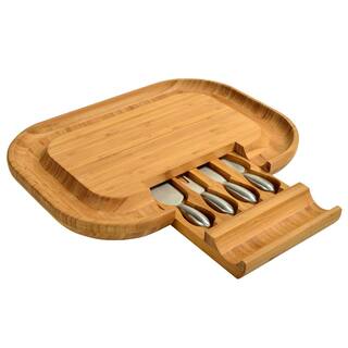 Malvern Deluxe Bamboo Cheese Board Set with 4 Tools CB39