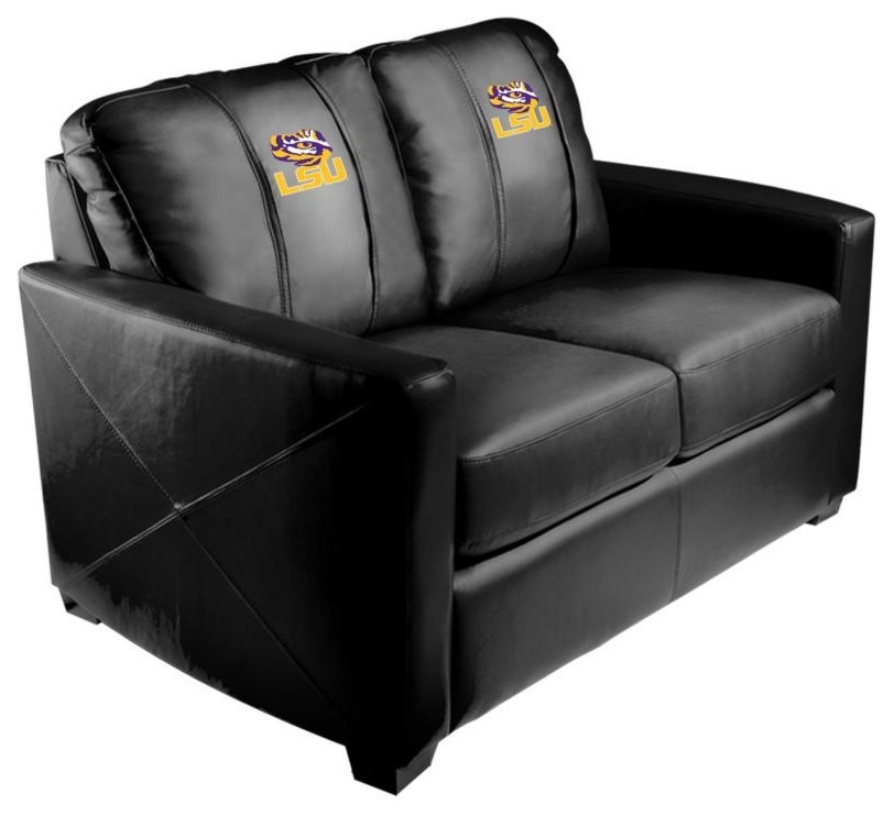 LSU Tigers Stationary Loveseat Commercial Grade Fabric   Contemporary   Loveseats   by DreamSeats LLC  Houzz