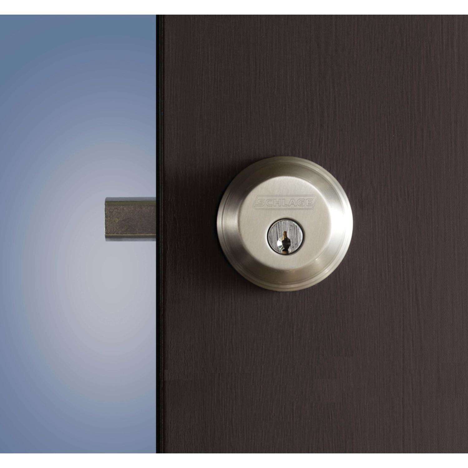 Schlage Satin Nickel Zinc Single Cylinder Deadbolt