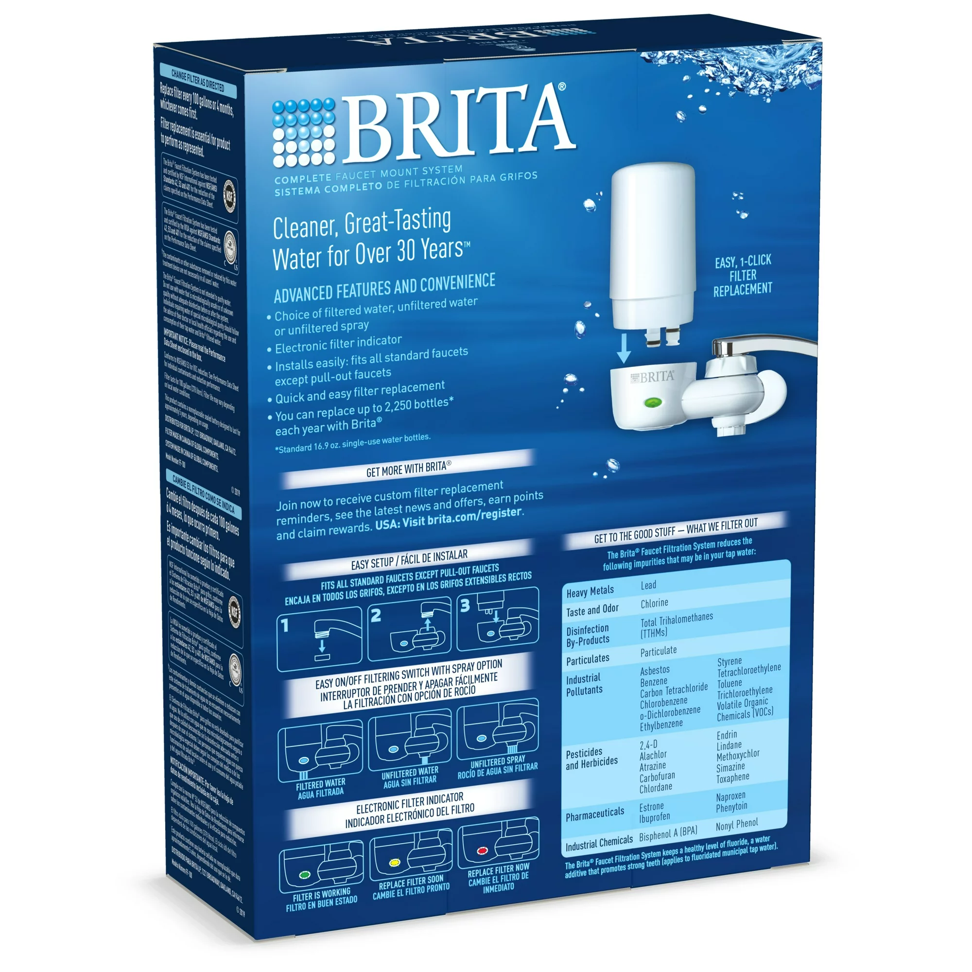 Brita Complete Tap Water Faucet Filtration System - White