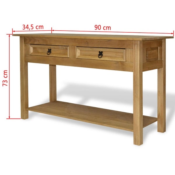 Console Table Mexican Pine Corona Range 35.4