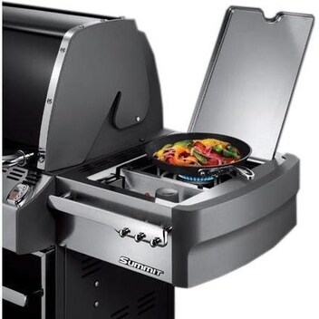 Weber Summit E-670 Propane Gas Grill With Rotisserie， Sear Burner and Side Burner