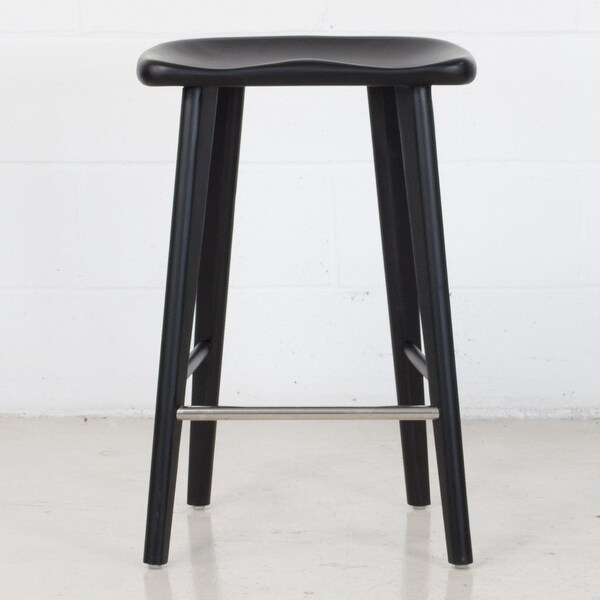 Kraft Mid-Century Modern Solid Wood Counter Stool