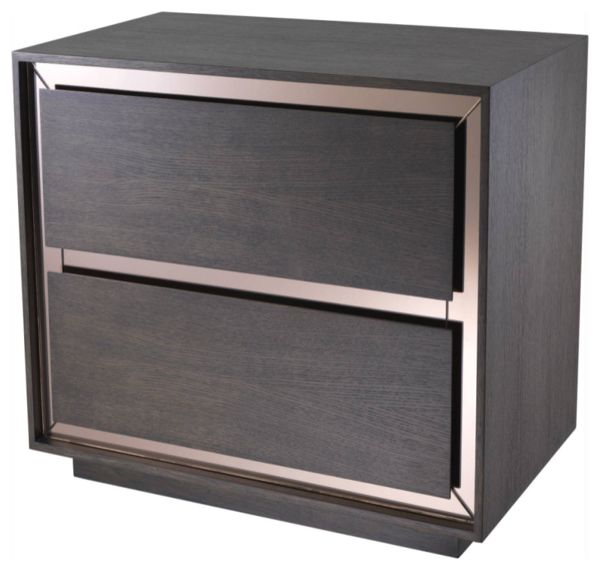 2 Drawer Wooden Side Table  Eichholtz Cabas   Transitional   Side Tables And End Tables   by Oroa   Distinctive Furniture  Houzz