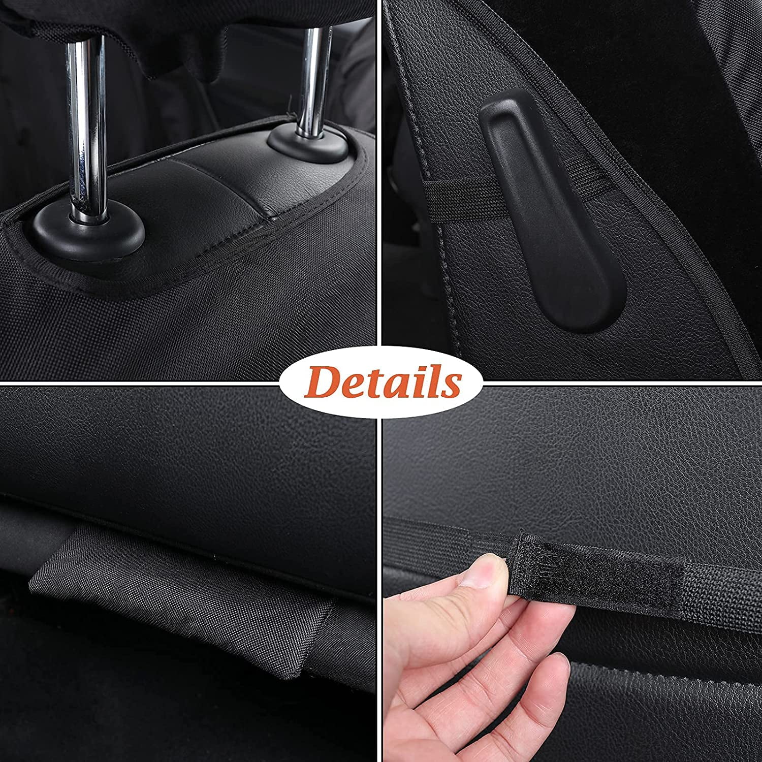 Coverado Front Seat Covers 2PCS， Waterproof Oxford Seat Protectors， Universal Fit for Most Cars， SUVs， Trucks and Vans