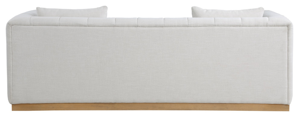 Lucia Beige Linen Textured Fabric Chair   Transitional   Sofas   by Meridian Furniture  Houzz