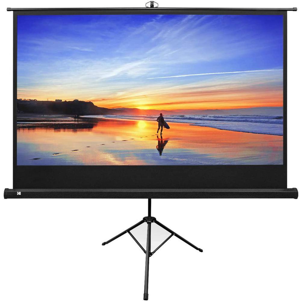 Kodak 80 in. Projector Screen Portable Projector Screen and Stand with Carry Bag Package RODPJSTS80.16