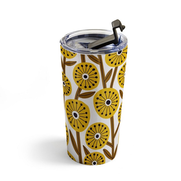 Alisa Galitsyna Mid Century Garden Travel Mug 20 Oz Stainless Steel Travel Mug Deny Designs