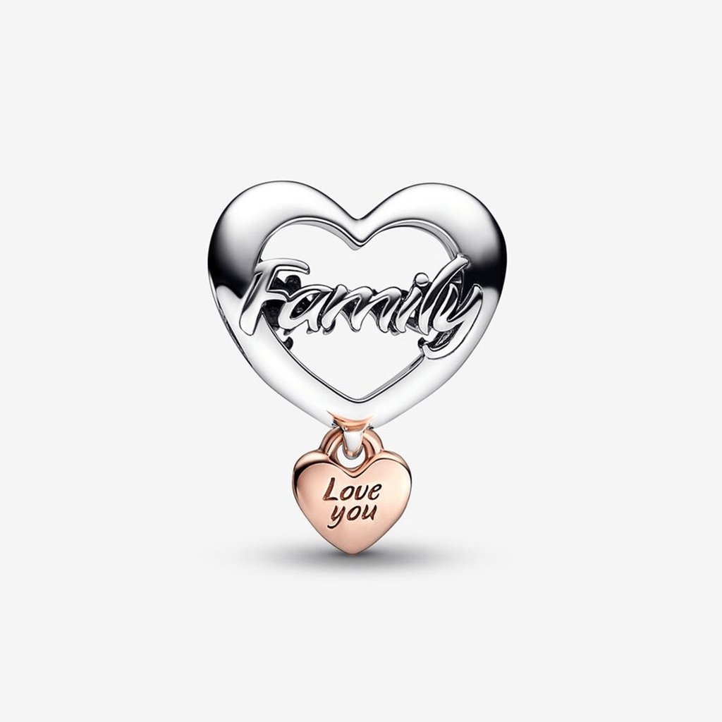 PANDORA  Love You Family Heart Charm