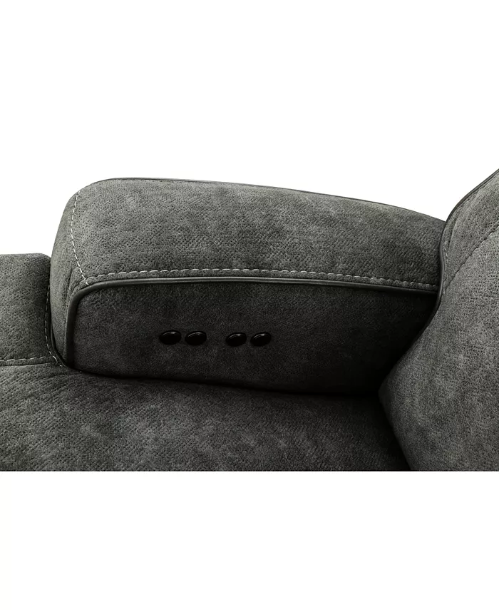 Furniture Sebaston 3-Pc. Fabric Sofa with 2 Power Motion Recliners