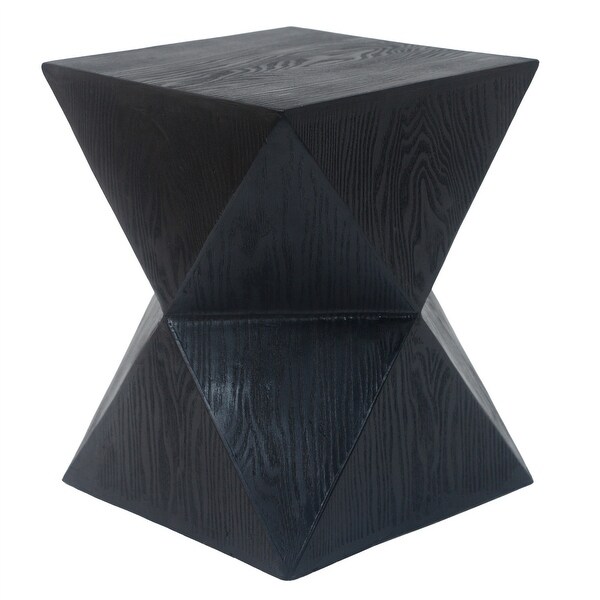 Prismatic WoodLike Grain Indoor Outdoor Lightweight Concrete Side Table