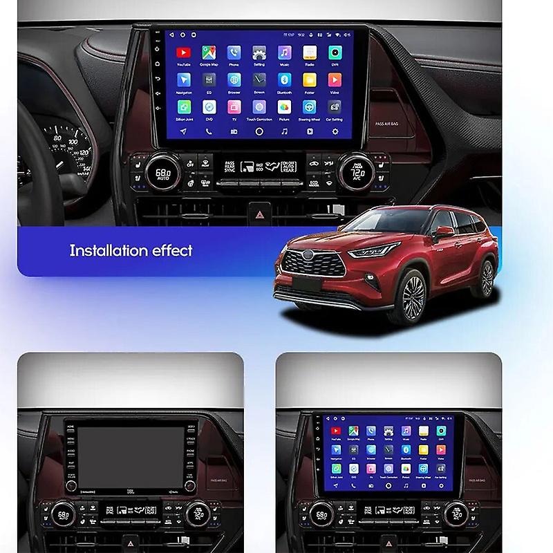 For Toyota Highlander 4 XU70 2019   2021 Car Radio Multimedia Video Player Navigation GPS Android