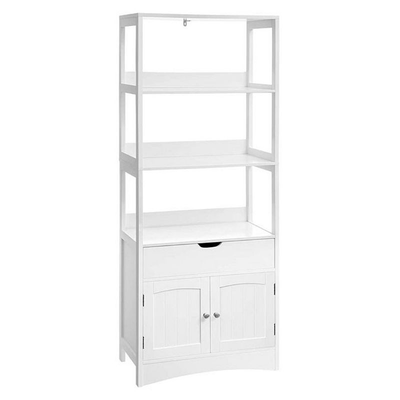 BreeBe White Storage Cabinet with 3 Shelves