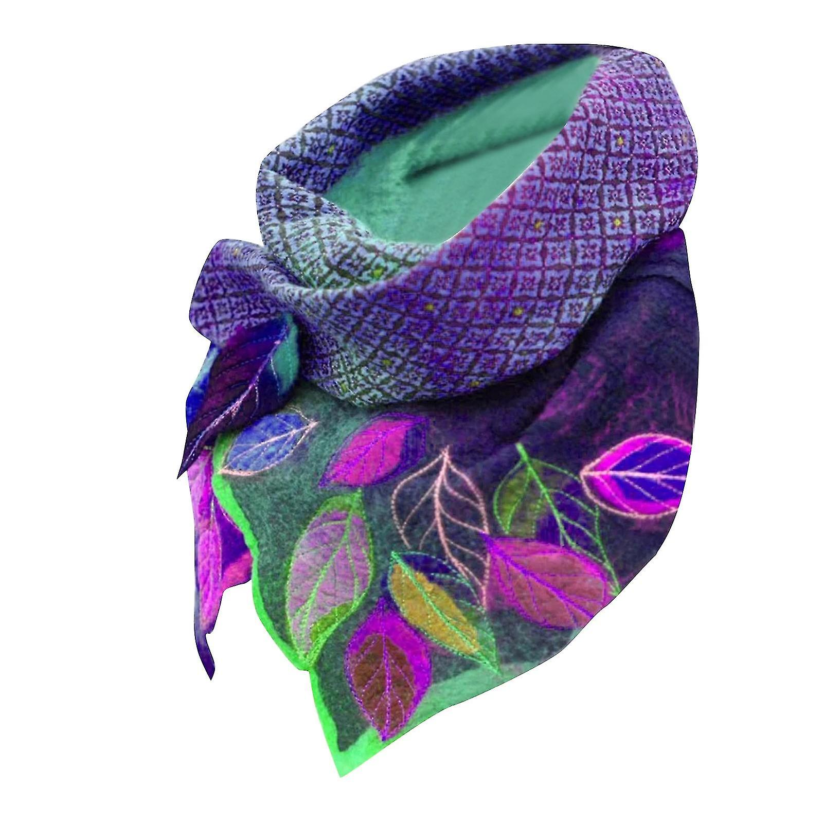 Women Casual Printing Scarf Fashion Retro Multi-purpose Shawl Button Scarf