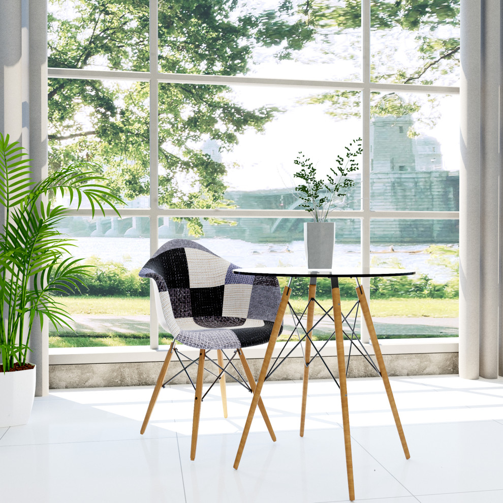 LeisureMod Willow Fabric Eiffel Accent Chair   Midcentury   Dining Chairs   by LeisureMod  Houzz