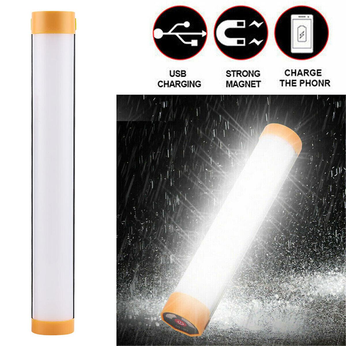 Magnetic Led Work Light Flashlight Torch Lamp Camping Hiking Usb Rechargeable Uk W12345307