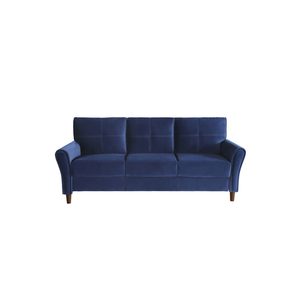 Ynes Blue Velvet Living Room Set