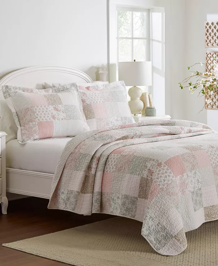 Laura Ashley Celina Patchwork 2-Pc. Quilt Set， Twin